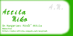 attila miko business card