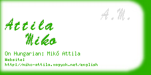 attila miko business card